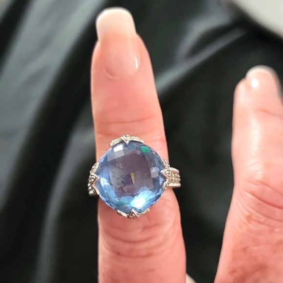 Judith Ripka Jewelry - Judith ripka huge aqua ring.